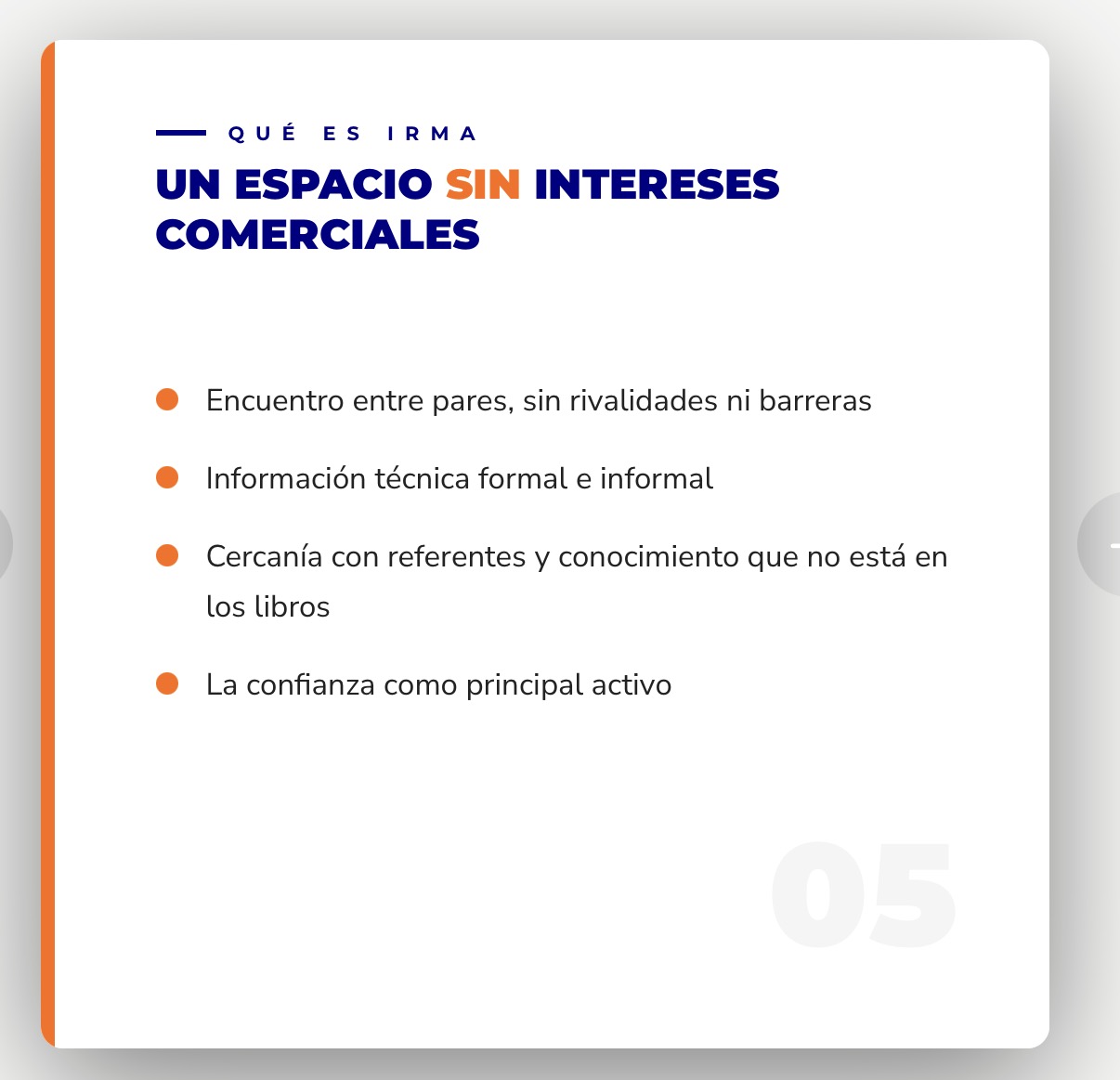 Qué es IRMA: un espacio sin intereses comerciales