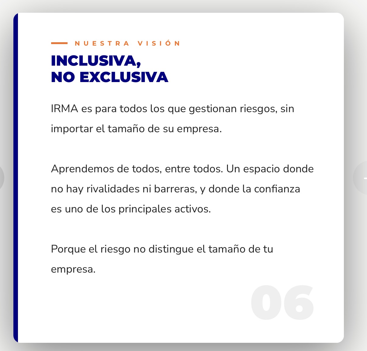 Nuestra visión: inclusiva, no exclusiva